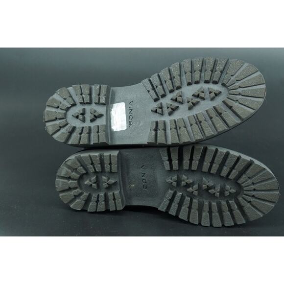 Vince Black Calf Hair Cabria Combat Ankle Boots Size 8 Women's New $495 - Picture 10 of 10